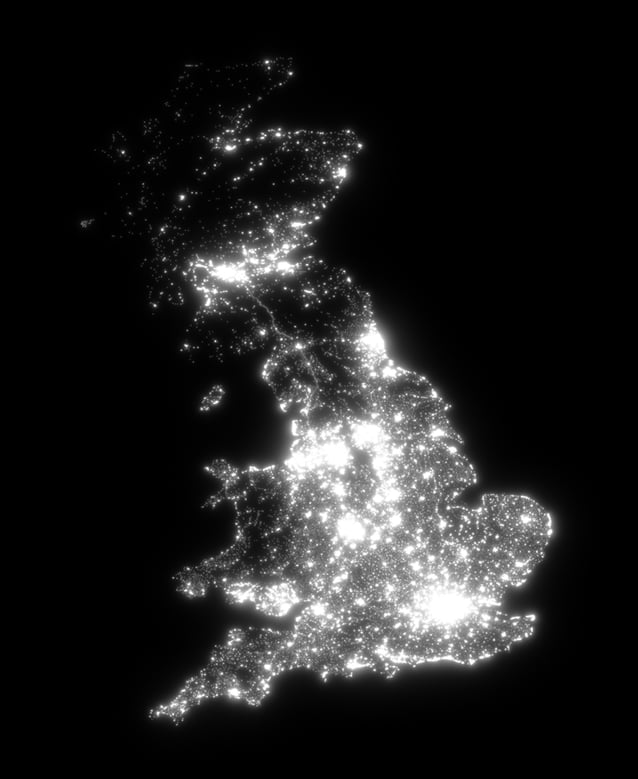 light pollution map uk